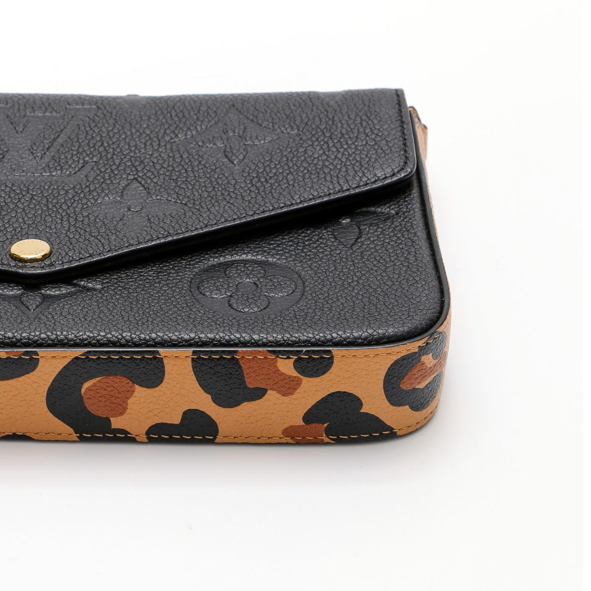Louis Vuitton ルイヴィトン ポシェットフェリシー ワイルドアットハート 2WAYバッグ クラッチ チェーンショルダー モノグラム アンプラント ブラック M80679 2400639