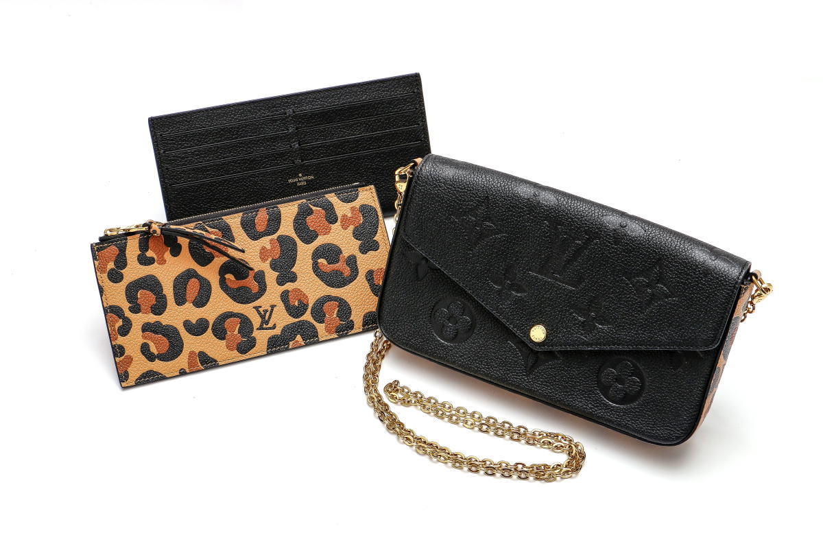 Louis Vuitton ルイヴィトン ポシェットフェリシー ワイルドアットハート 2WAYバッグ クラッチ チェーンショルダー モノグラム アンプラント ブラック M80679 2400639