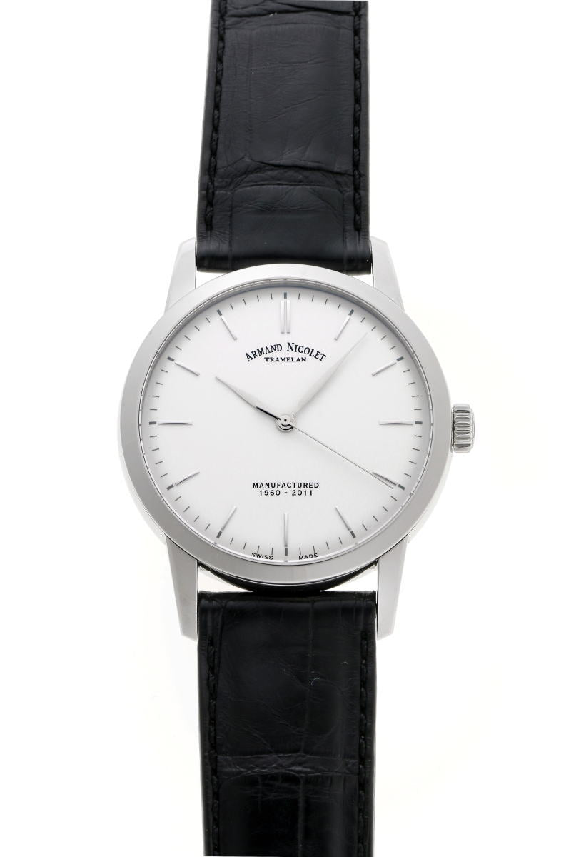 ARMAND NICOLET アルマンニコレ ラウンドウォッチ L10 O.H.M 手巻 Cal.FHF72 999本限定 9670A-AG-P670NR1 SS メンズ 時計 2410275