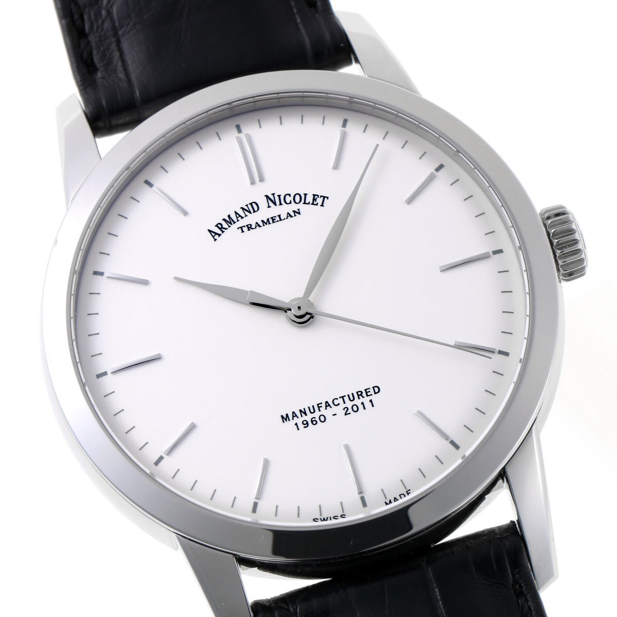 ARMAND NICOLET アルマンニコレ ラウンドウォッチ L10 O.H.M 手巻 Cal.FHF72 999本限定 9670A-AG-P670NR1 SS メンズ 時計 2410275