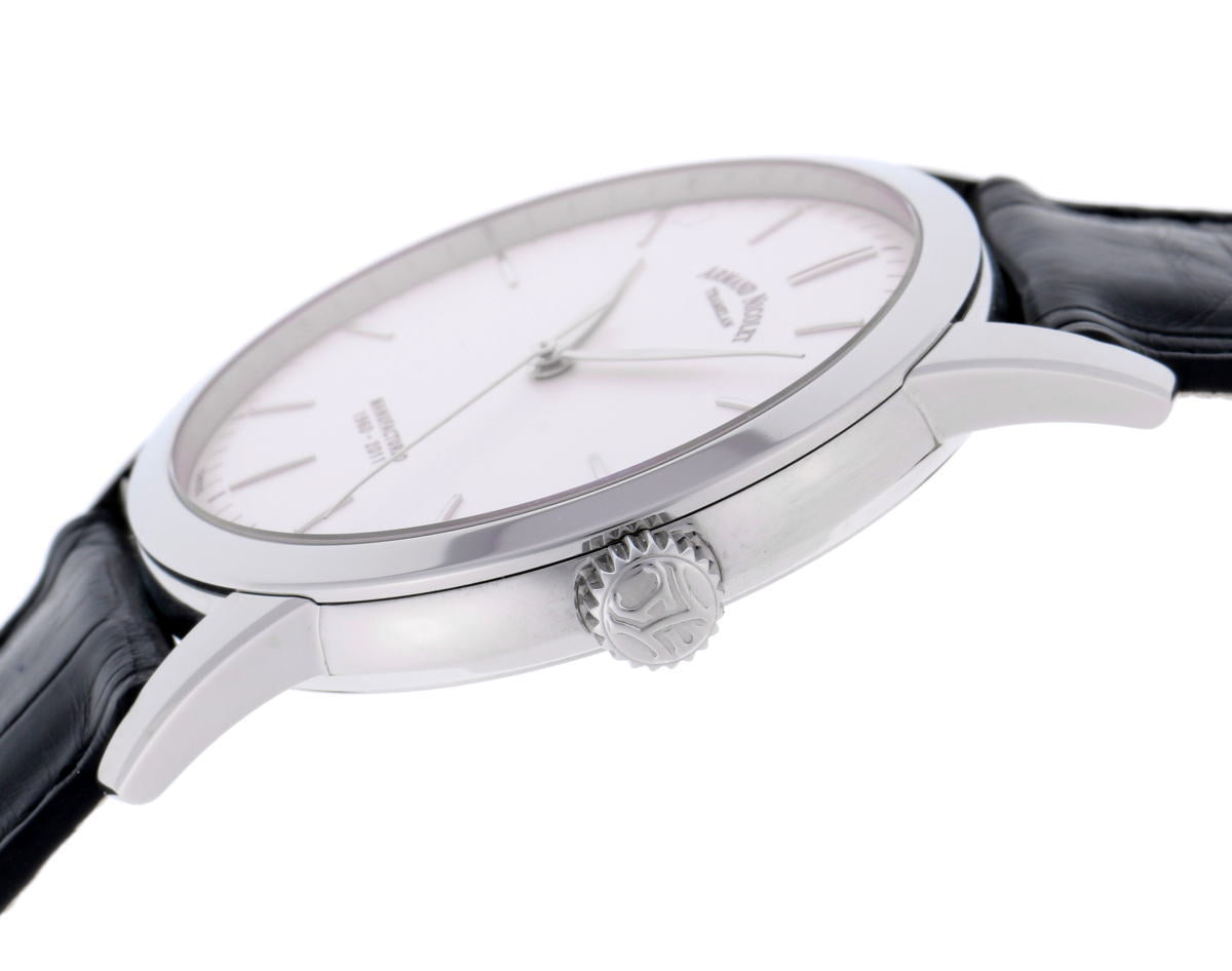 ARMAND NICOLET アルマンニコレ ラウンドウォッチ L10 O.H.M 手巻 Cal.FHF72 999本限定 9670A-AG-P670NR1 SS メンズ 時計 2410275
