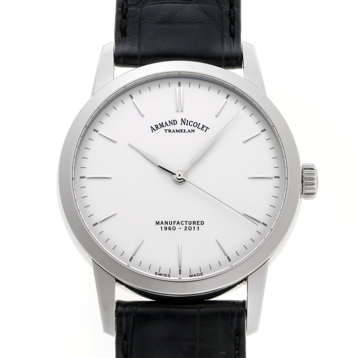 ARMAND NICOLET アルマンニコレ ラウンドウォッチ L10 O.H.M 手巻 Cal.FHF72 999本限定 9670A-AG-P670NR1 SS メンズ 時計 2410275