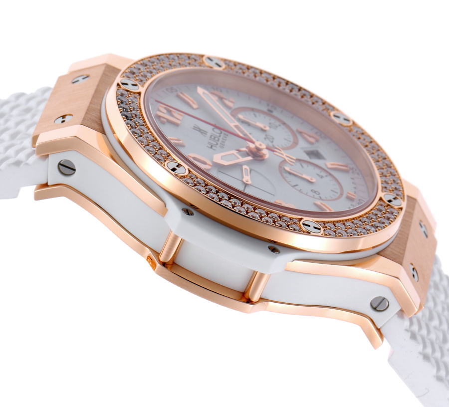 HUBLOT ウブロ ビッグバン ダイヤ オートマチック Cal.HUB4100 301.PE.230.RW.114 750PG / TI / CE / ラバー メンズ 時計 2220035
