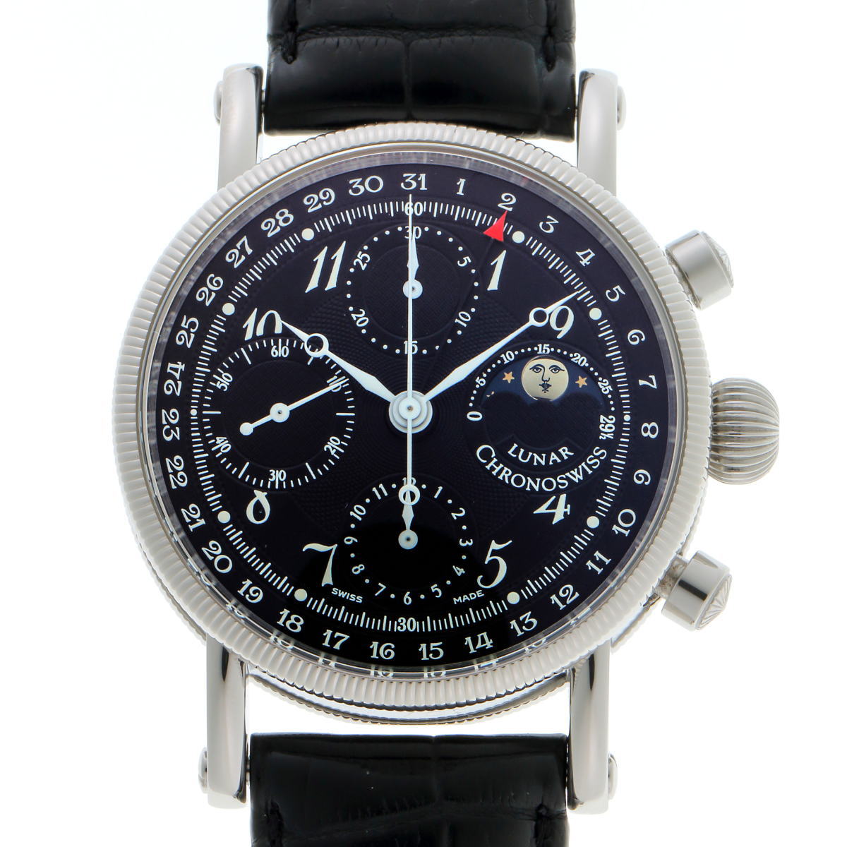 CHRONOSWISS クロノスイス ルナ クロノグラフ　ムーンフェイズ オートマチック Cal.7750 CH7523LSW SS メンズ 時計  2310239