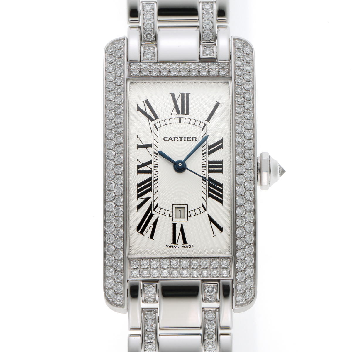 Cartier カルティエ タンクアメリカン MM ダイヤ オートマチック