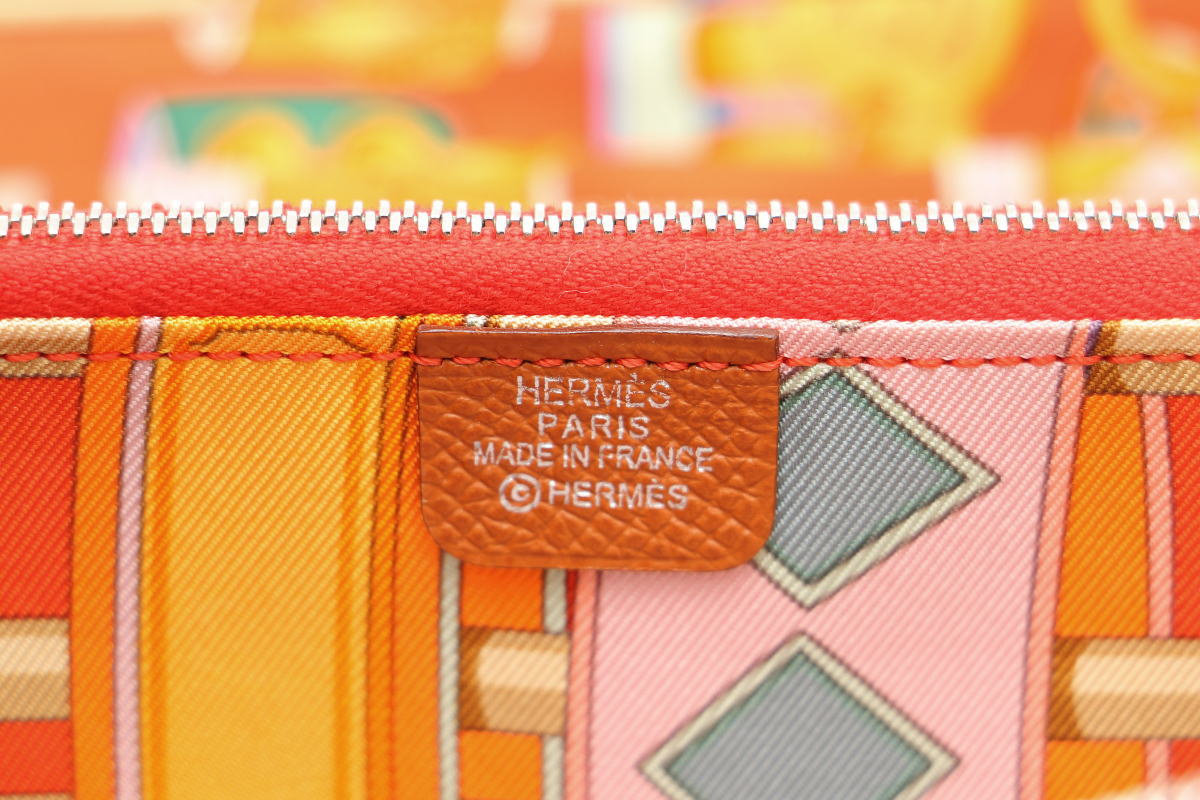 エルメス HERMES アザップロング シルクイン わずらわしい ローズアザレ ラウンド長財布 財布 ヴォーエプソン ヴォーエプソン レディース