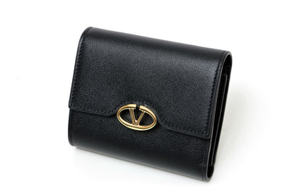 VALENTINO ヴァレンティノ チェーンウォレット 三つ折り 財布 5W2P0AD8MIM カーフ　ブラック 2400486