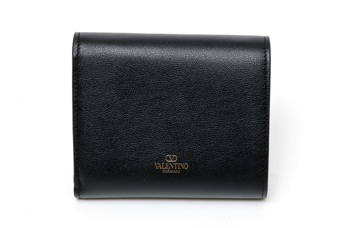 VALENTINO ヴァレンティノ チェーンウォレット 三つ折り 財布 5W2P0AD8MIM カーフ　ブラック 2400486