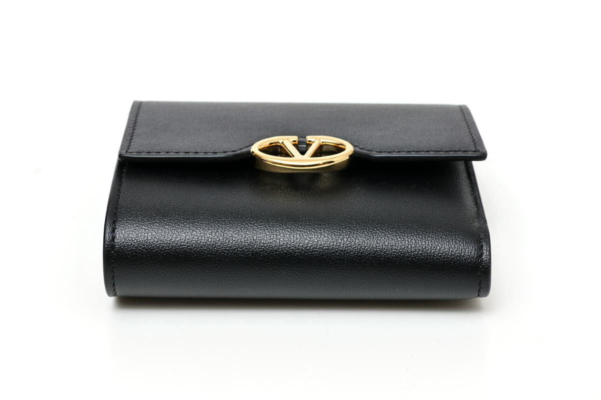 VALENTINO ヴァレンティノ チェーンウォレット 三つ折り 財布 5W2P0AD8MIM カーフ　ブラック 2400486