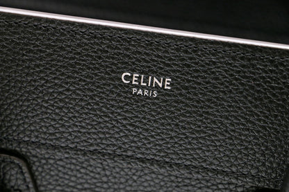 セリーヌ CELINE ラゲージライン マイクロショッパー トートバッグ ドラムドカーフ ブラック 189793DRU.38NO 2400635
