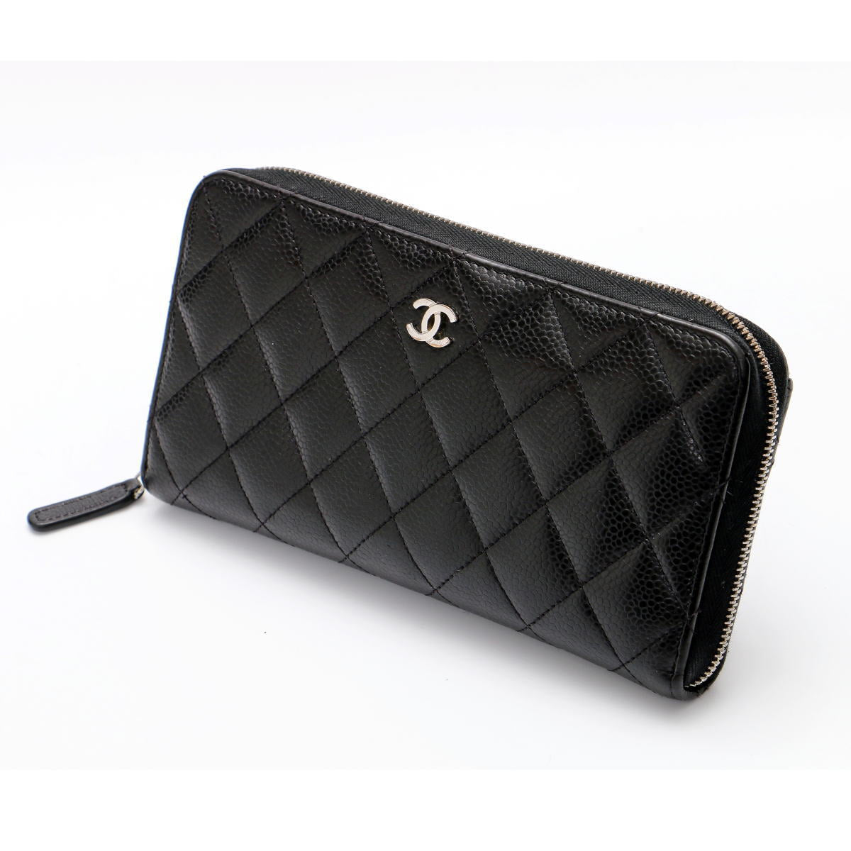CHANEL シャネル クラシック ロング ジップ ウォレット ラウンドファスナー長財布 AP0242 キャビアスキン　ブラック 2400640