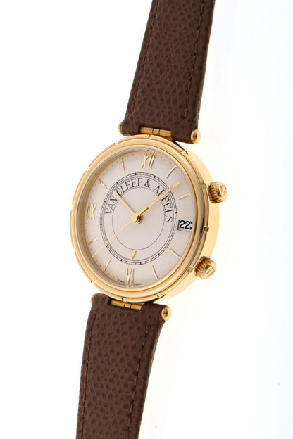 Van Cleef & Arpels ヴァンクリーフ&アーペル スポーツ1 メメント アラーム 手巻 123.003 750YG メンズ 時計 2410148