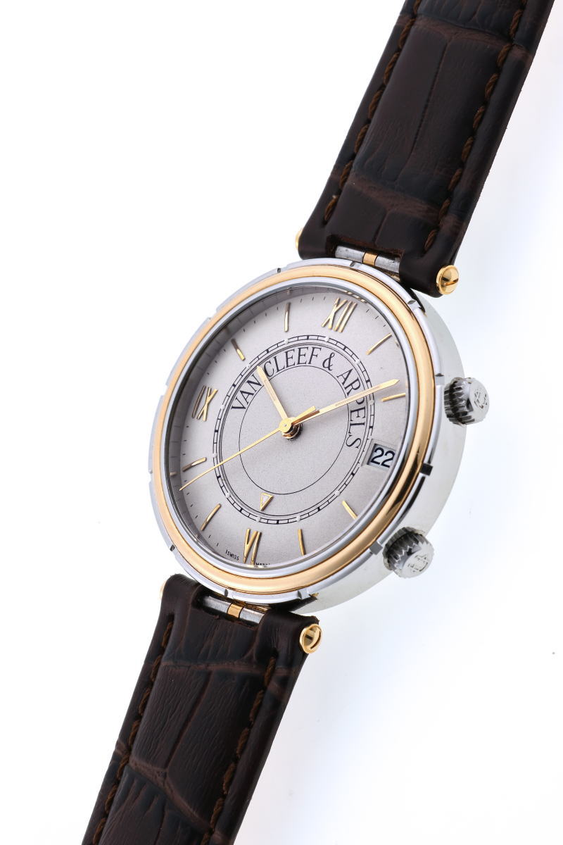 Van Cleef & Arpels  ヴァンクリーフ&アーペル スポーツ1 メメント アラーム 手巻 423 003 SS / YG メンズ 時計 2410191