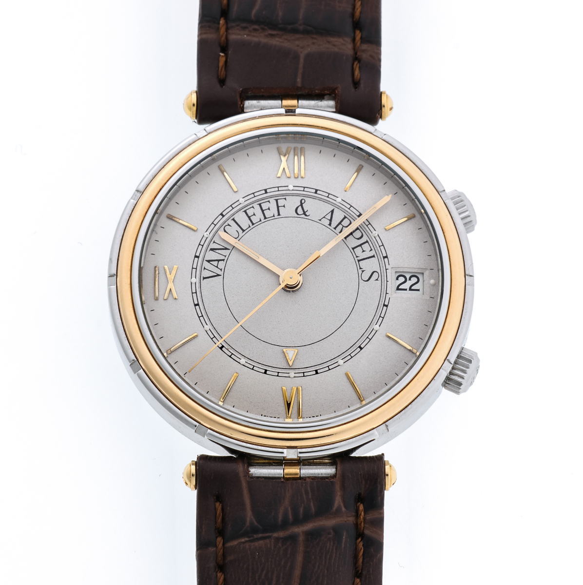 Van Cleef & Arpels  ヴァンクリーフ&アーペル スポーツ1 メメント アラーム 手巻 423 003 SS / YG メンズ 時計 2410191