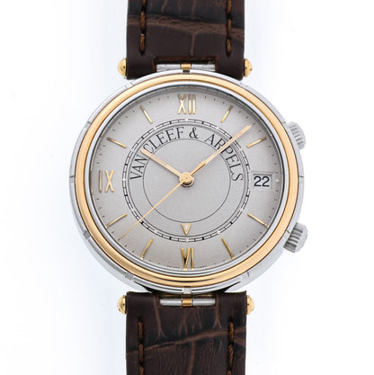 Van Cleef & Arpels  ヴァンクリーフ&アーペル スポーツ1 メメント アラーム 手巻 423 003 SS / YG メンズ 時計 2410191