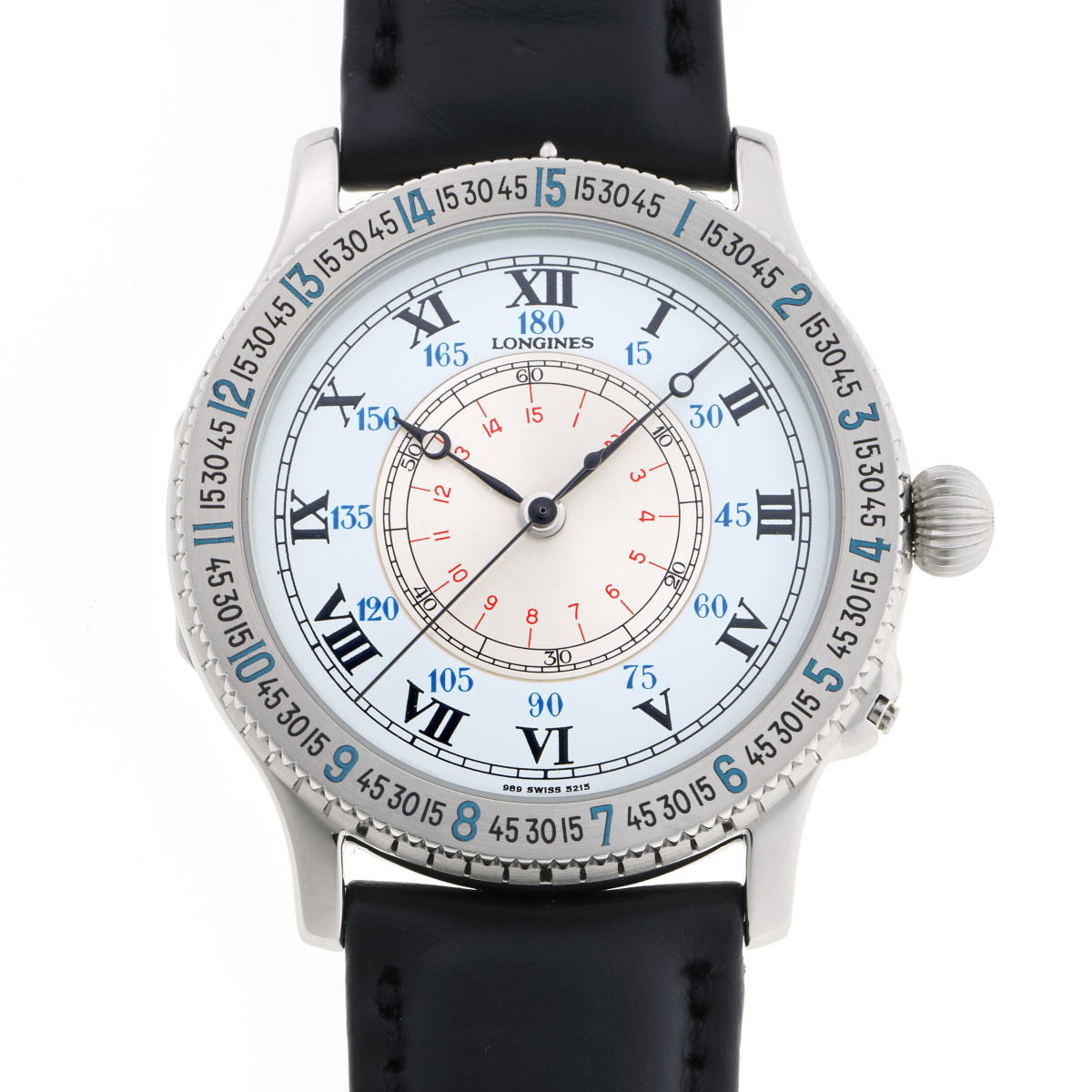 LONGINES ロンジン アワーアングル リンドバーグ ハンターケース オートマチック Cal.L989.2 989.5215 SS メンズ 時計 2410219