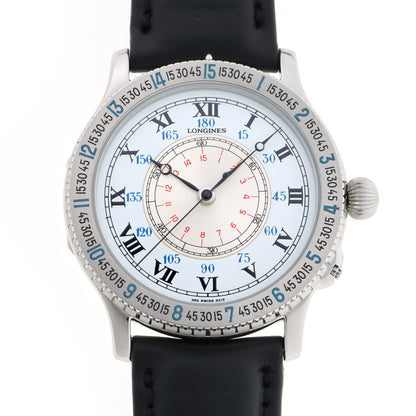 LONGINES ロンジン アワーアングル リンドバーグ ハンターケース オートマチック Cal.L989.2 989.5215 SS メンズ 時計 2410219