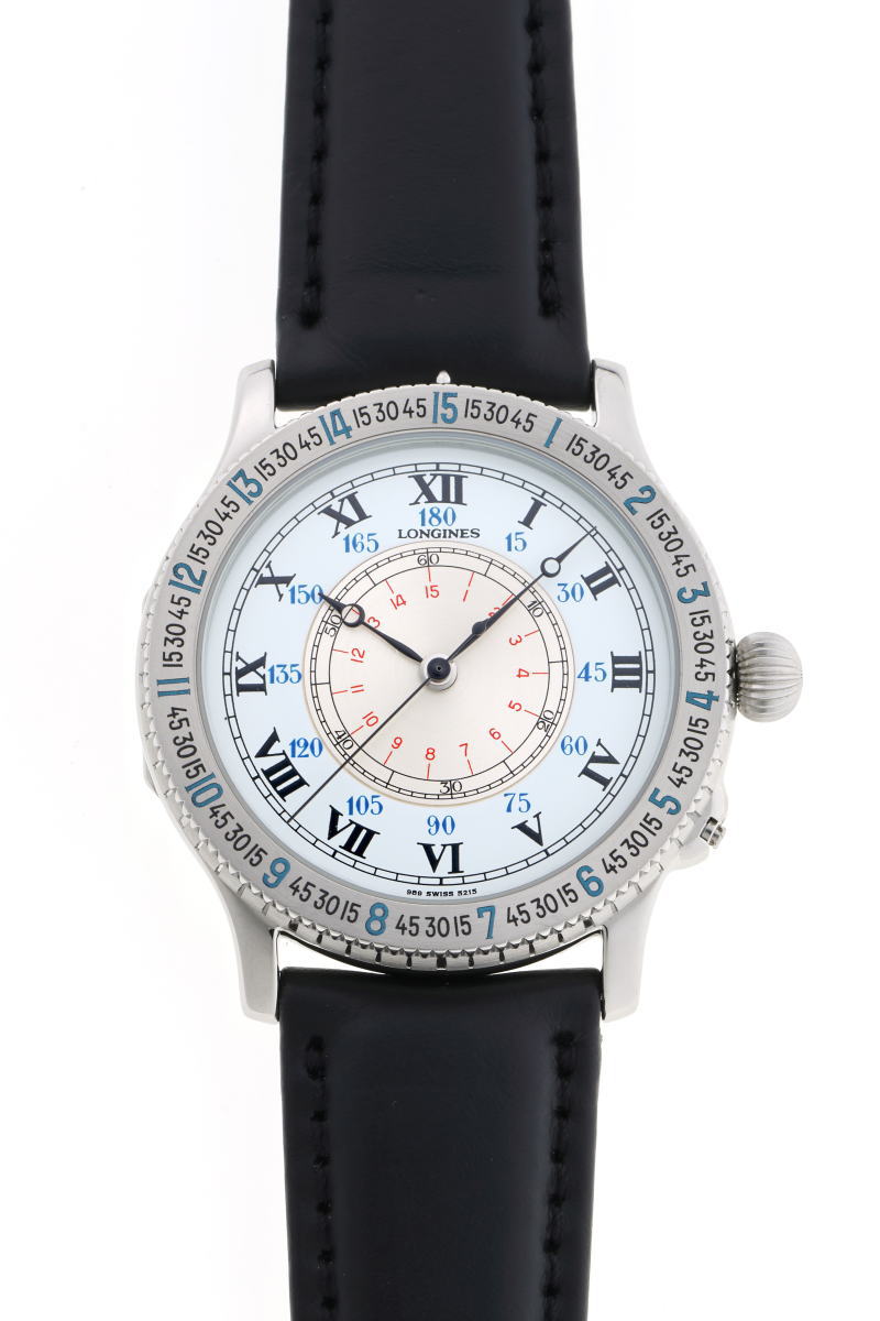 LONGINES ロンジン アワーアングル リンドバーグ ハンターケース オートマチック Cal.L989.2 989.5215 SS メンズ 時計 2410219