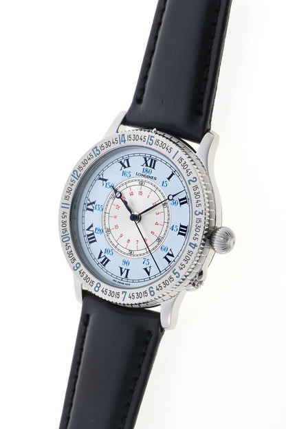 LONGINES ロンジン アワーアングル リンドバーグ ハンターケース オートマチック Cal.L989.2 989.5215 SS メンズ 時計 2410219