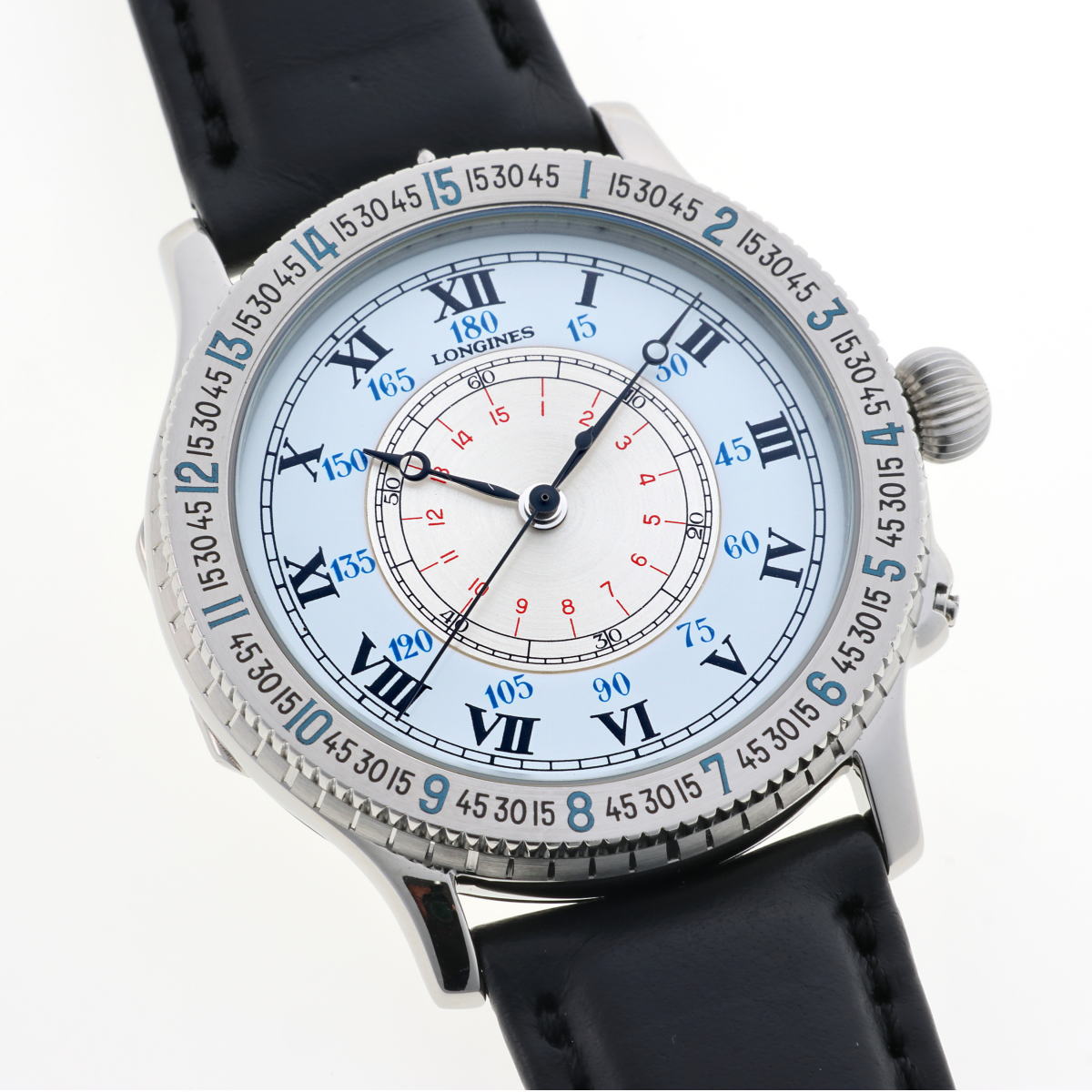 LONGINES ロンジン アワーアングル リンドバーグ ハンターケース オートマチック Cal.L989.2 989.5215 SS メンズ 時計 2410219