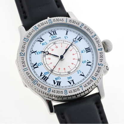 LONGINES ロンジン アワーアングル リンドバーグ ハンターケース オートマチック Cal.L989.2 989.5215 SS メンズ 時計 2410219