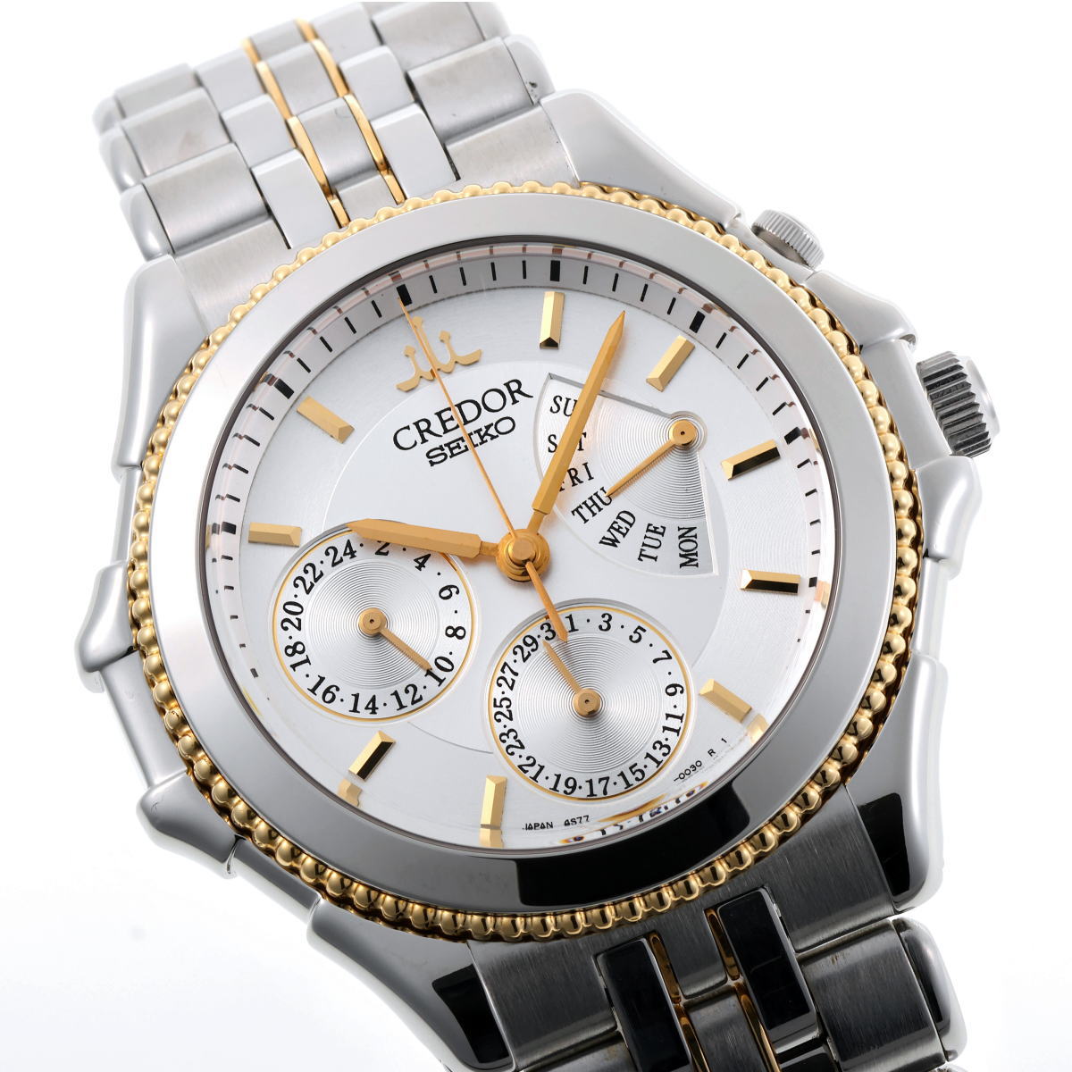 SEIKO セイコー クレドール パシフィーク レトログラード オートマチック GCBG996 / 4S77-0A30 SS / K18YG メンズ 時計 2410231