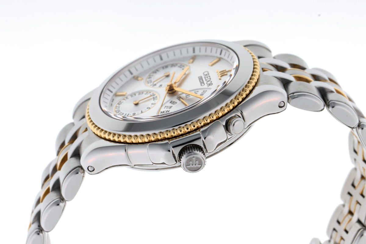 SEIKO セイコー クレドール パシフィーク レトログラード オートマチック GCBG996 / 4S77-0A30 SS / K18YG メンズ 時計 2410231