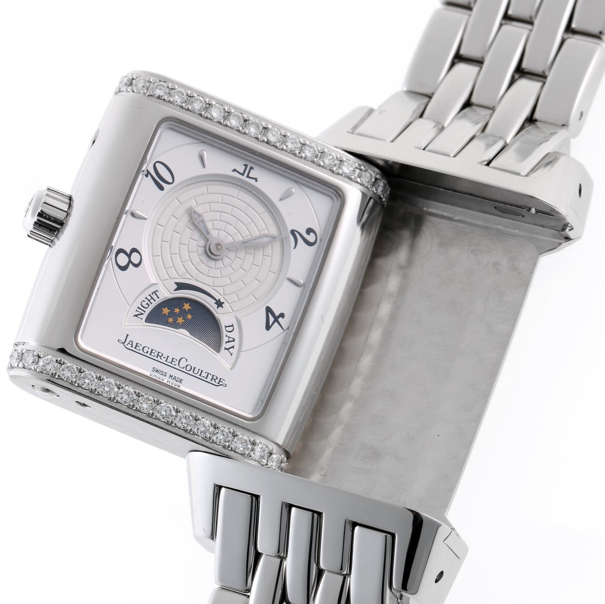 JAEGER-LECOULTRE ジャガールクルト レベルソ グランスポール ダム ナイト＆デイ 手巻 Cal.864 Q2968120 / 296.8.74 SS レディース 時計 2410255