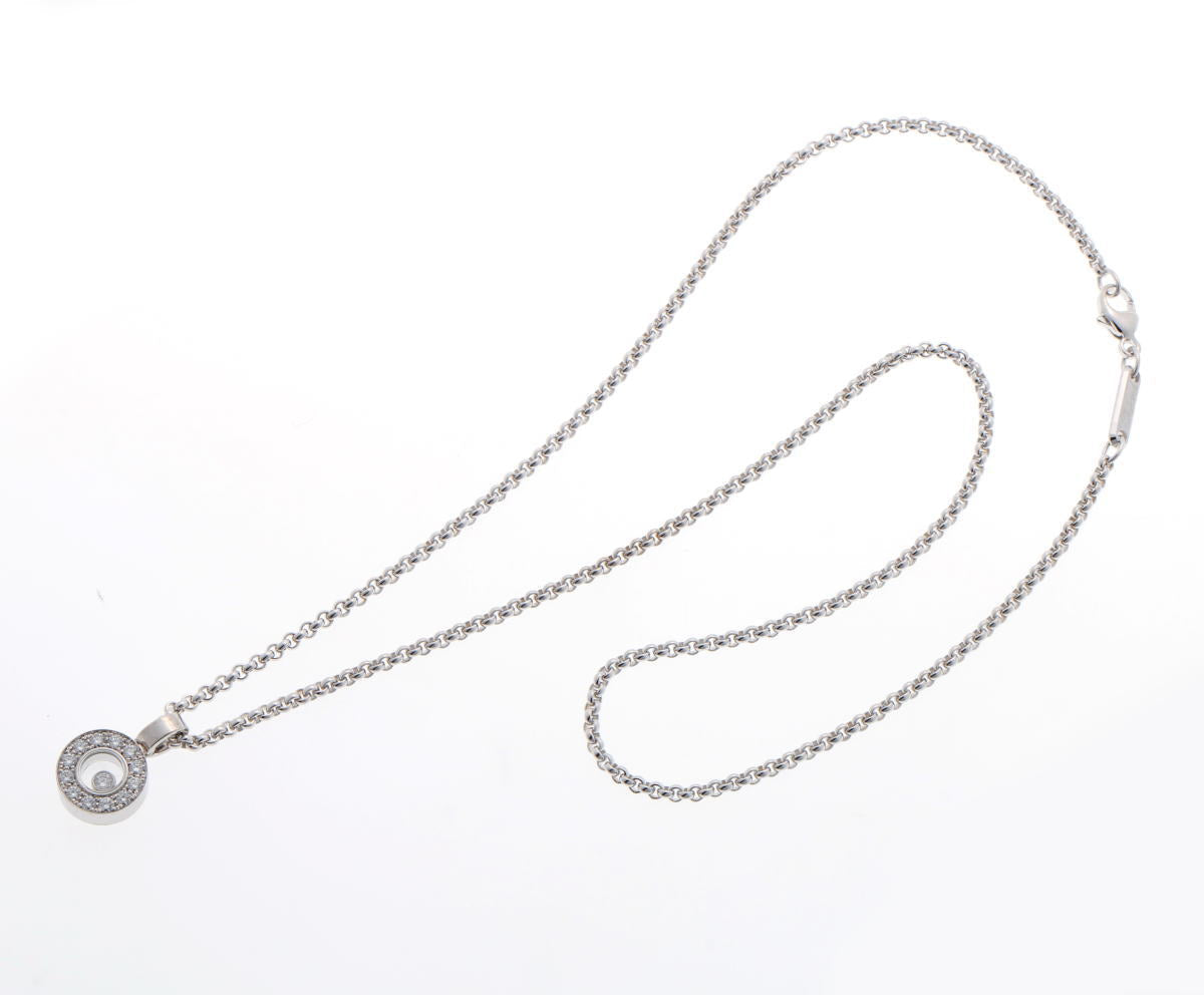 Chopard ショパール ハッピーダイヤモンド ラウンド ネックレス 79/3087-20 ホワイトゴールド 750WG 2410308