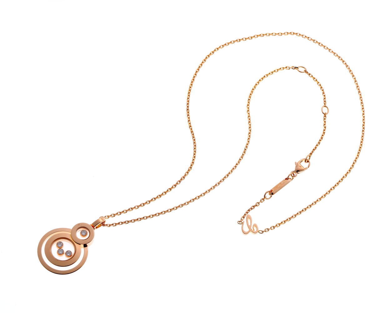 Chopard ショパール ハッピーダイヤモンド 8モチーフ ネックレス 799210 ピンクゴールド 750PG 2410330