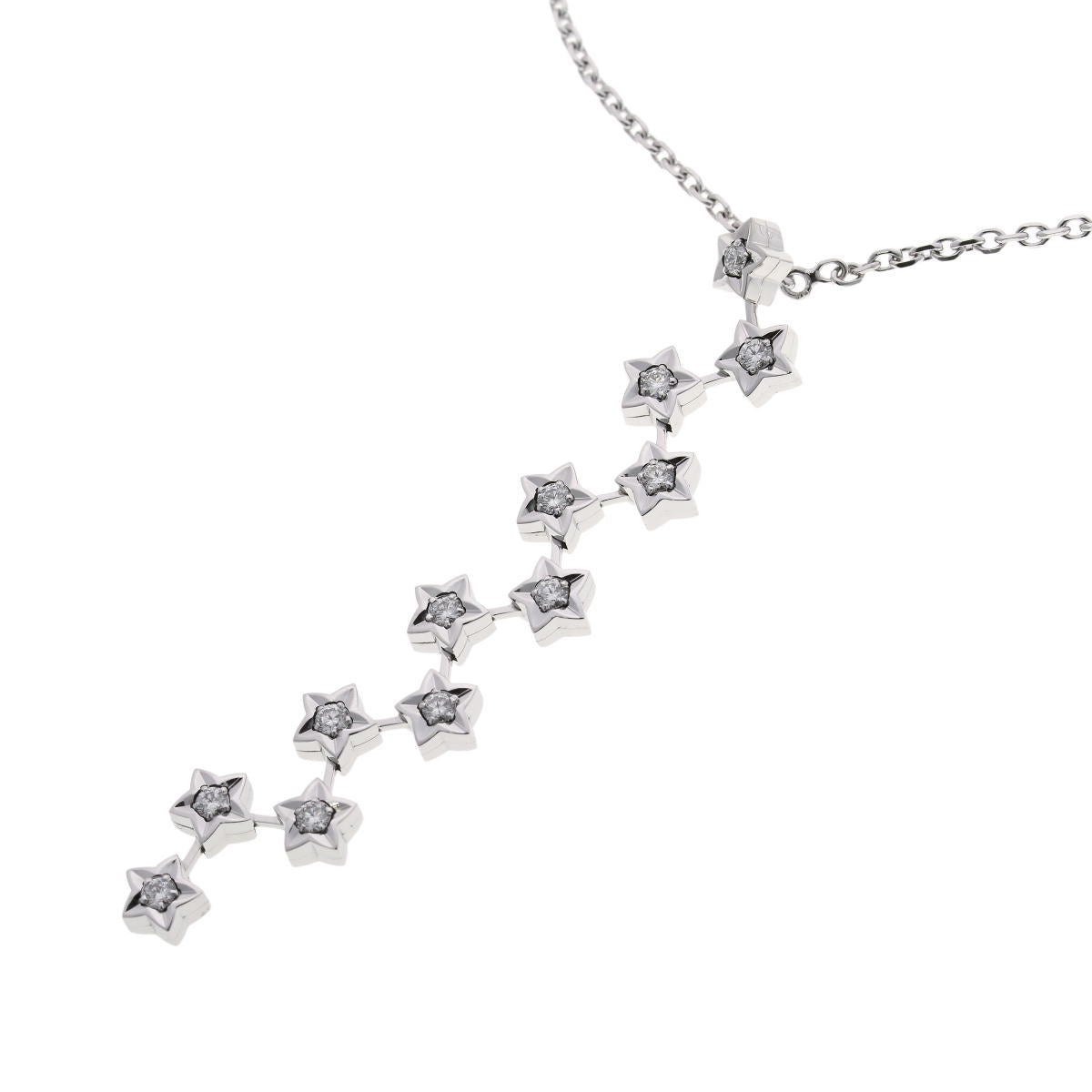 CHANEL シャネル コメット スター ダイヤ 12P ネックレス - ホワイトゴールド 750WG 2410335