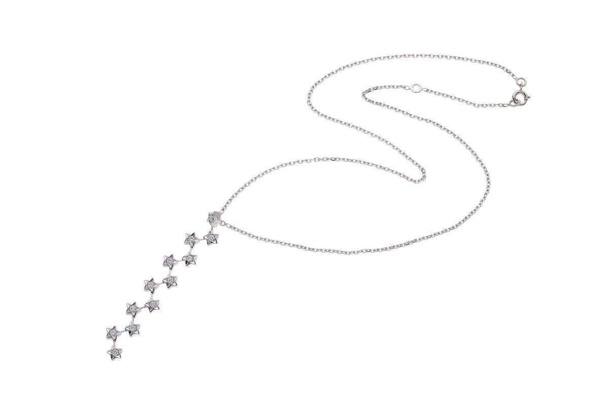 CHANEL シャネル コメット スター ダイヤ 12P ネックレス - ホワイトゴールド 750WG 2410335