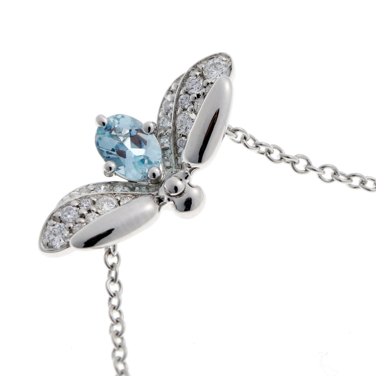 Tiffany & Co. ティファニー ペーパーフラワー ファイヤーフライ ネックレス - プラチナ PT950 2410338