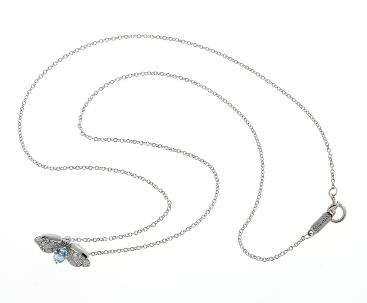 Tiffany & Co. ティファニー ペーパーフラワー ファイヤーフライ ネックレス - プラチナ PT950 2410338