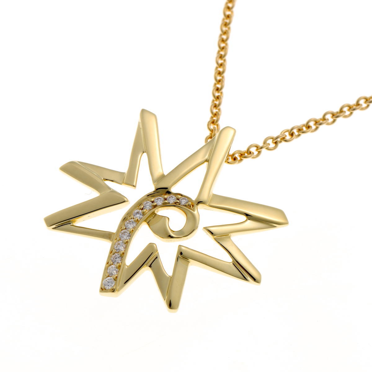 Tiffany & Co. ティファニー パロマピカソ ボリュームスター ダイヤ ネックレス - イエローゴールド 750YG 2410339