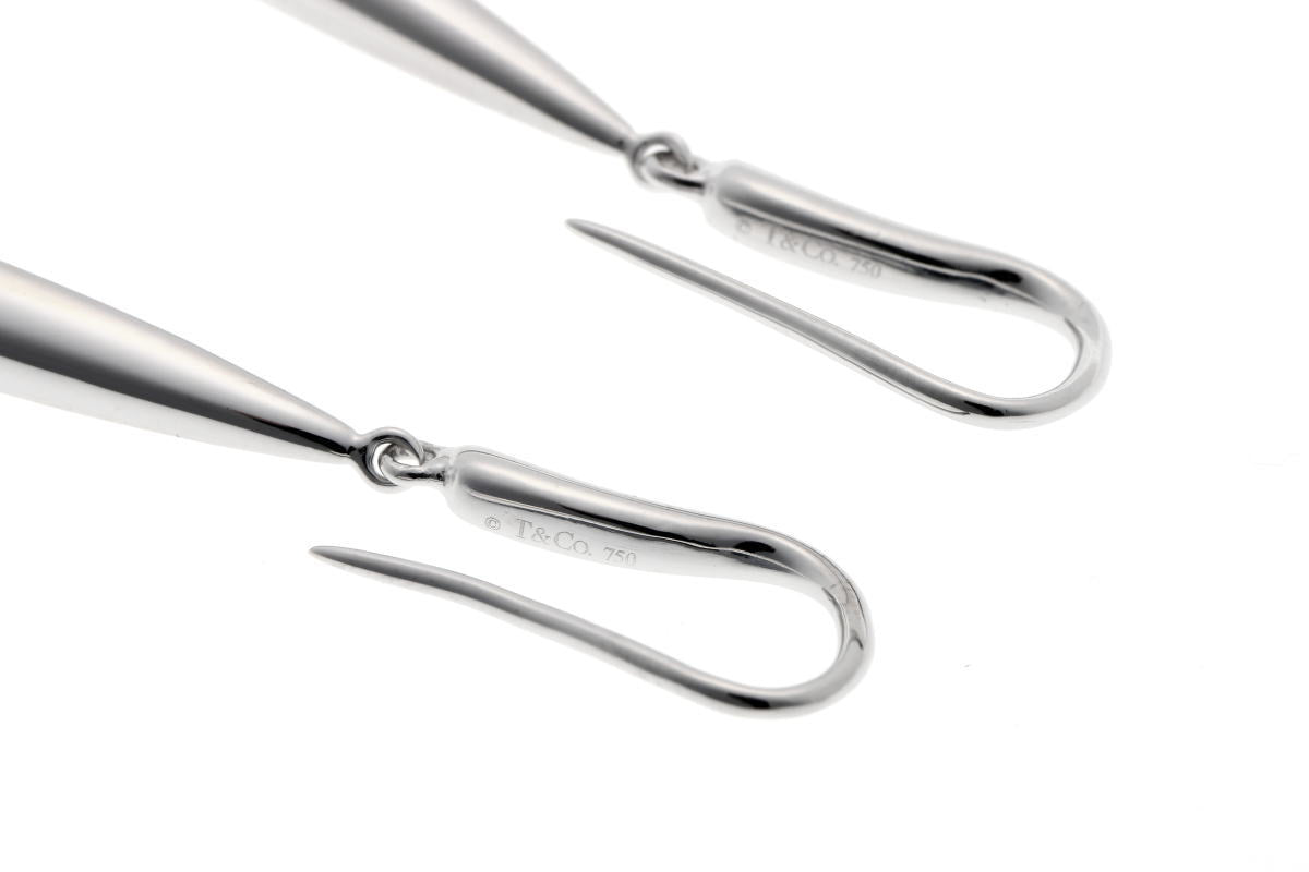 Tiffany & co. ティファニー フェザー ピアス - ホワイトゴールド 750WG 2410340