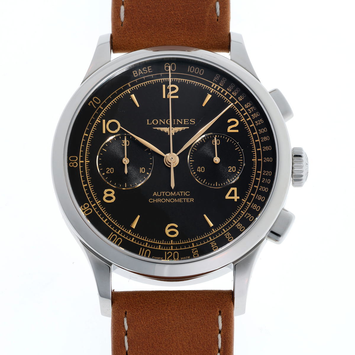 LONGINES ロンジン レコード クロノグラフ オートマチック Cal.L895.4 L2.921.4.56.2 SS メンズ 時計 2410354