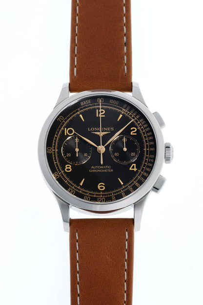 LONGINES ロンジン レコード クロノグラフ オートマチック Cal.L895.4 L2.921.4.56.2 SS メンズ 時計 2410354