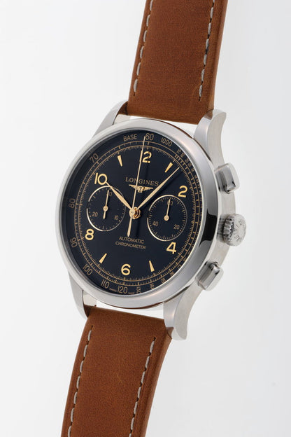 LONGINES ロンジン レコード クロノグラフ オートマチック Cal.L895.4 L2.921.4.56.2 SS メンズ 時計 2410354