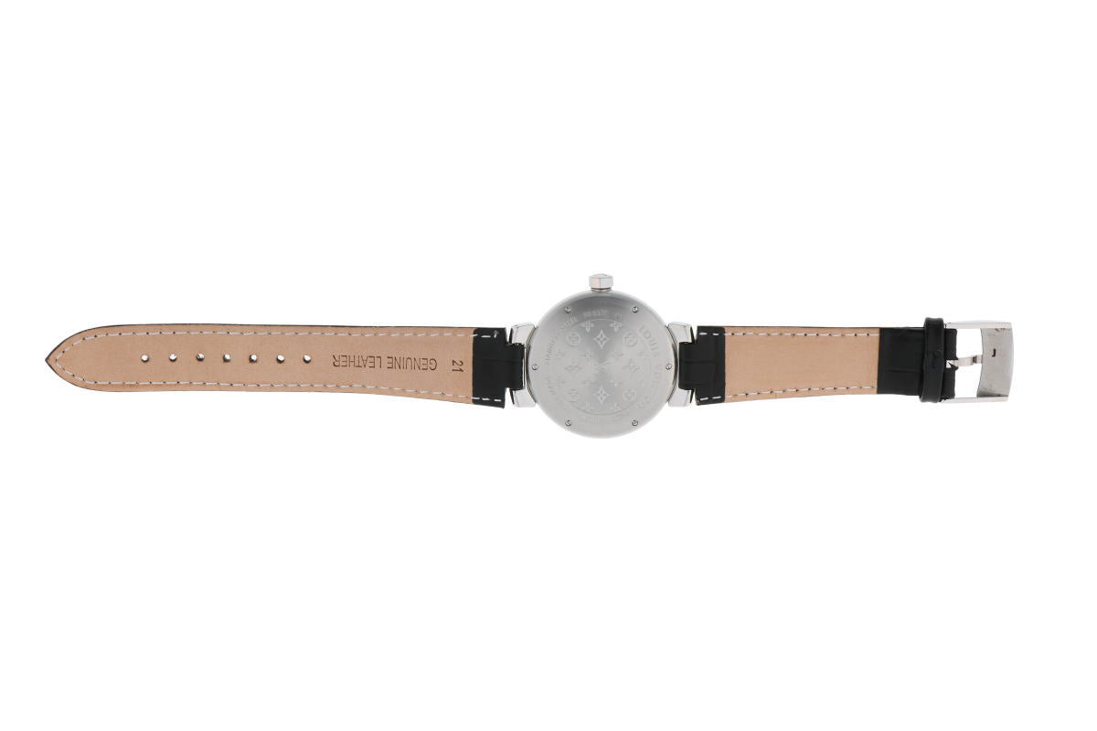 Louis Vuitton ルイヴィトン タンブール GMT オートマチック Q1131 SS メンズ 時計 2410356