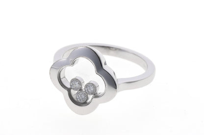 Chopard ショパール ハッピーダイヤモンド クローバー #9 リング 826956-1001 ホワイトゴールド 750WG 2410362