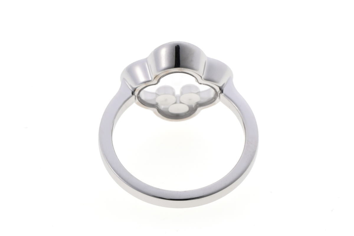 Chopard ショパール ハッピーダイヤモンド クローバー #9 リング 826956-1001 ホワイトゴールド 750WG 2410362