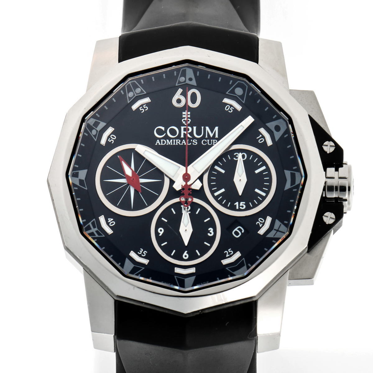 CORUM コルム アドミラルズカップ クロノグラフ オートマチック 01.0071 / 753.671.20 SS メンズ 時計 2410363