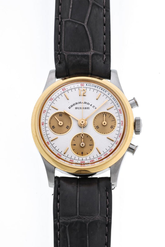 EBERHARD エベラール コントグラフ クロノグラフ 手巻 Cal.LEMANIA1873 32026 SS / YG ボーイズ 時計 2410376