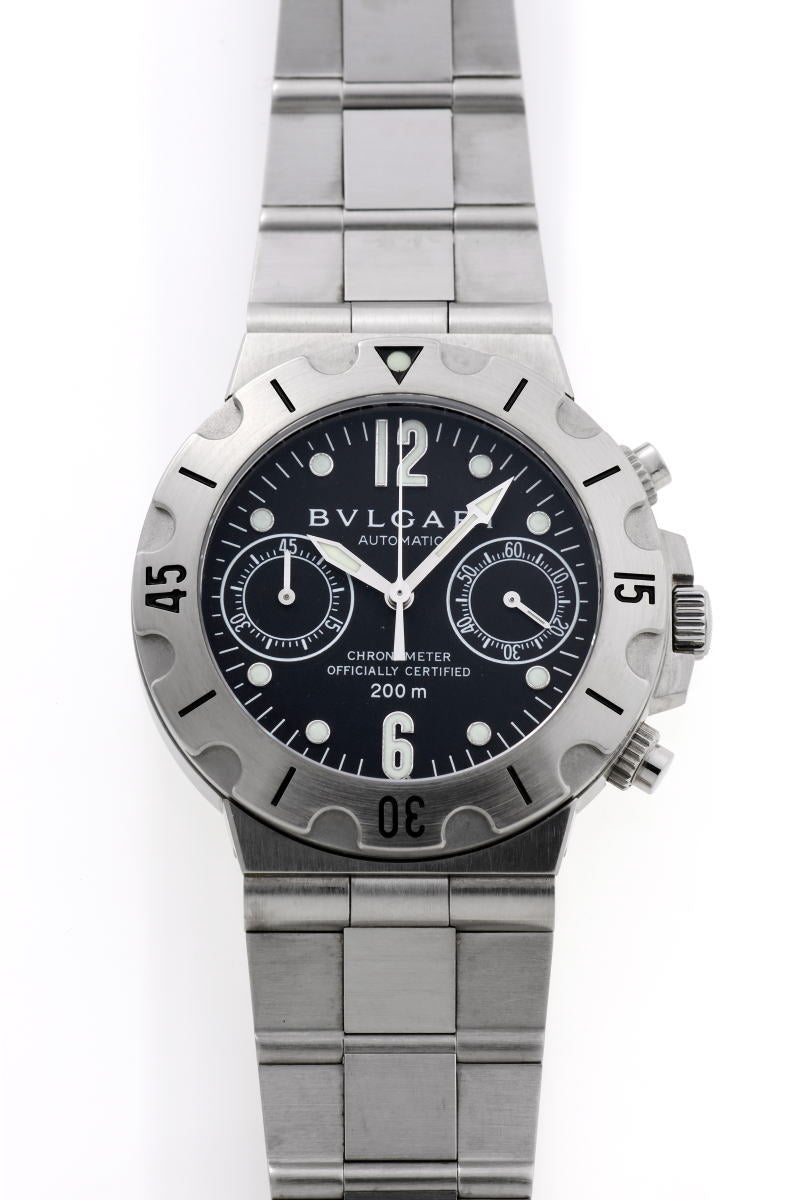 BVLGARI ブルガリ ディアゴノ スクーバ クロノグラフ オートマチック SCB38S SS メンズ 時計 2410385