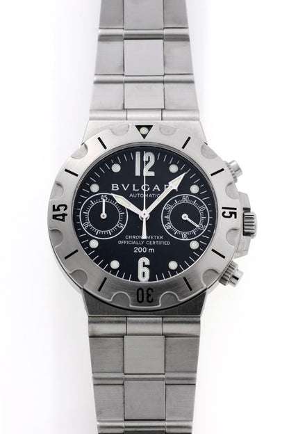 BVLGARI ブルガリ ディアゴノ スクーバ クロノグラフ オートマチック SCB38S SS メンズ 時計 2410385