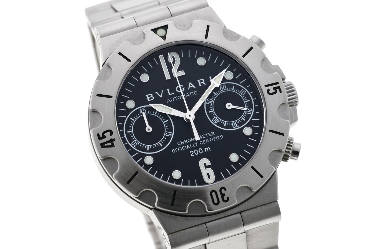 BVLGARI ブルガリ ディアゴノ スクーバ クロノグラフ オートマチック SCB38S SS メンズ 時計 2410385