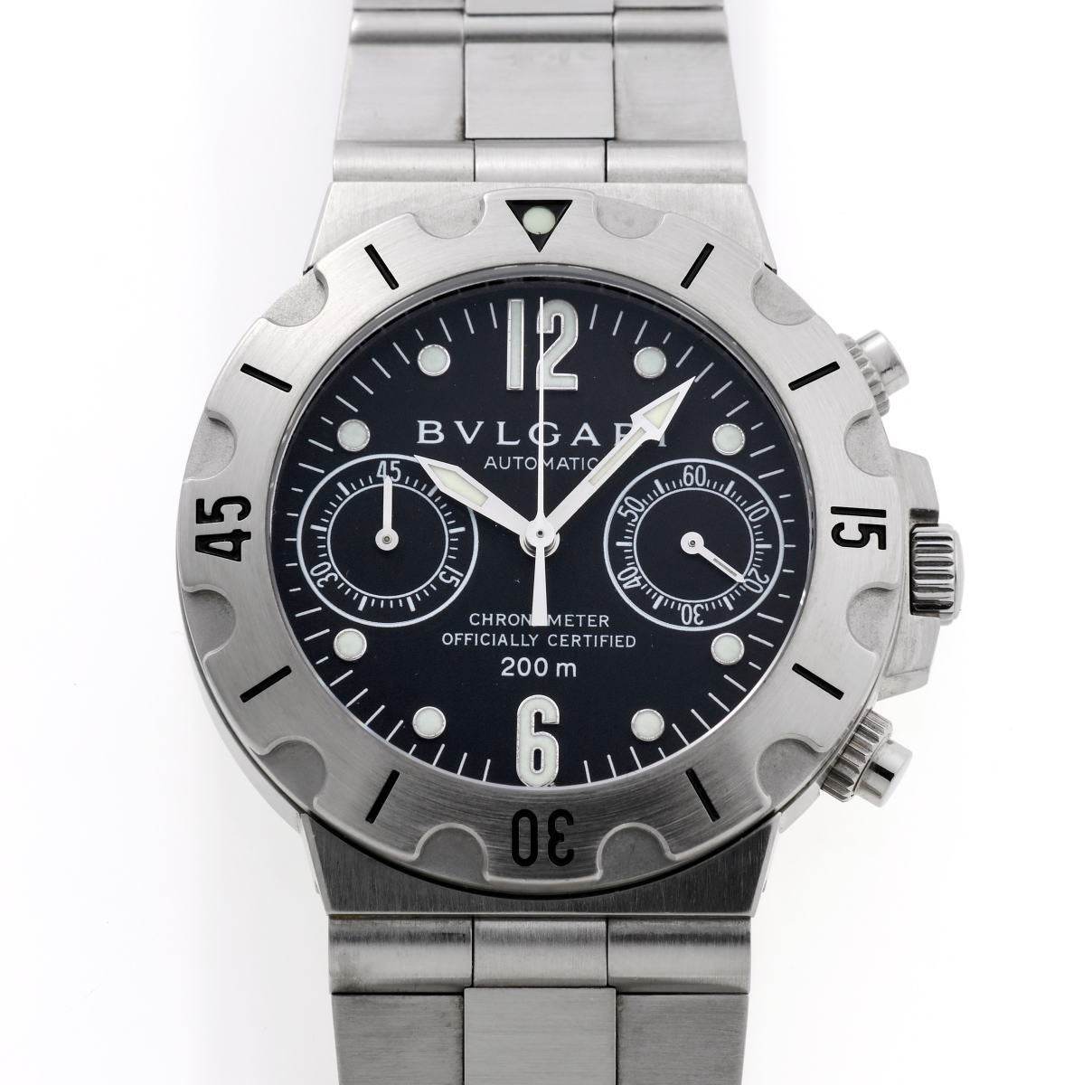 BVLGARI ブルガリ ディアゴノ スクーバ クロノグラフ オートマチック SCB38S SS メンズ 時計 2410385