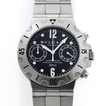 BVLGARI ブルガリ ディアゴノ スクーバ クロノグラフ オートマチック SCB38S SS メンズ 時計 2410385