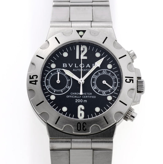 BVLGARI ブルガリ ディアゴノ スクーバ クロノグラフ オートマチック SCB38S SS メンズ 時計 2410385